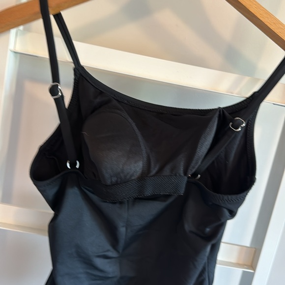 Garnet Hill — Elegant, classic, simple black one-piece swim suit - Picture 7 of 12